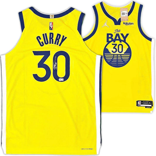 Steph Curry Autographed Authentic Jersey Yellow