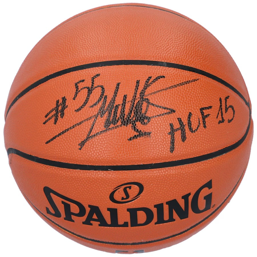 Dikembe Mutombo - Spalding I/O Basketball inscribed "HOF 15" - Signed in Black