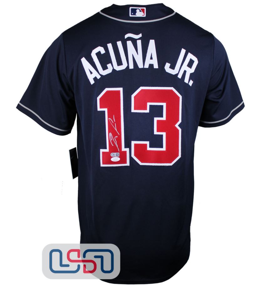 Ronald Acuna Jr - Atlanta Braves Navy Nike Jersey