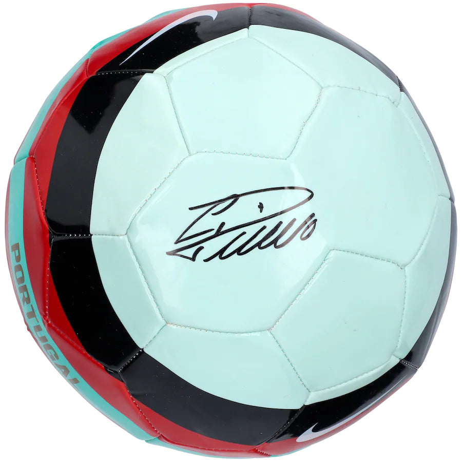 Cristiano Ronaldo - Portugal National Team Autographed Nike Red Green and Black Soccer Ball
