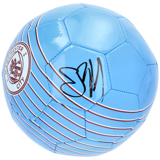 Erling Haaland - Manchester City Autographed Blue Puma Soccer Ball
