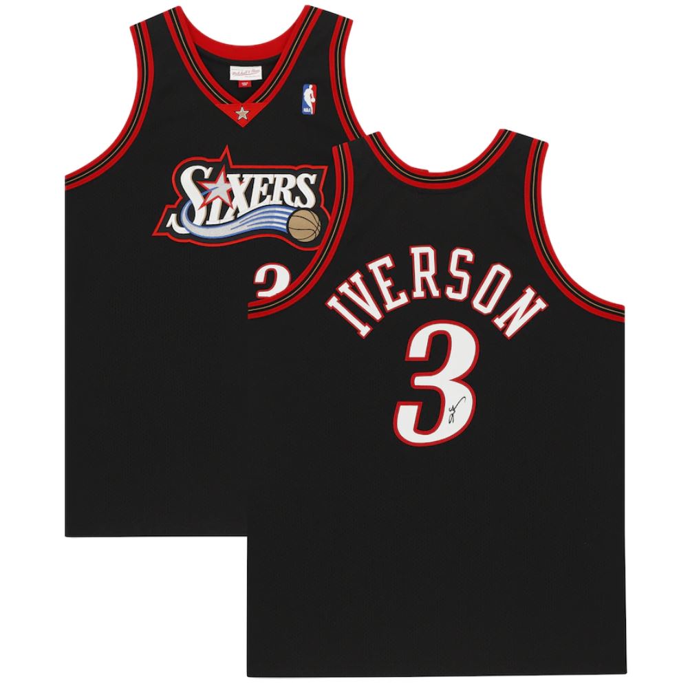 Allen Iverson - Philadelphia 76ers Black M&N Authentic Jersey