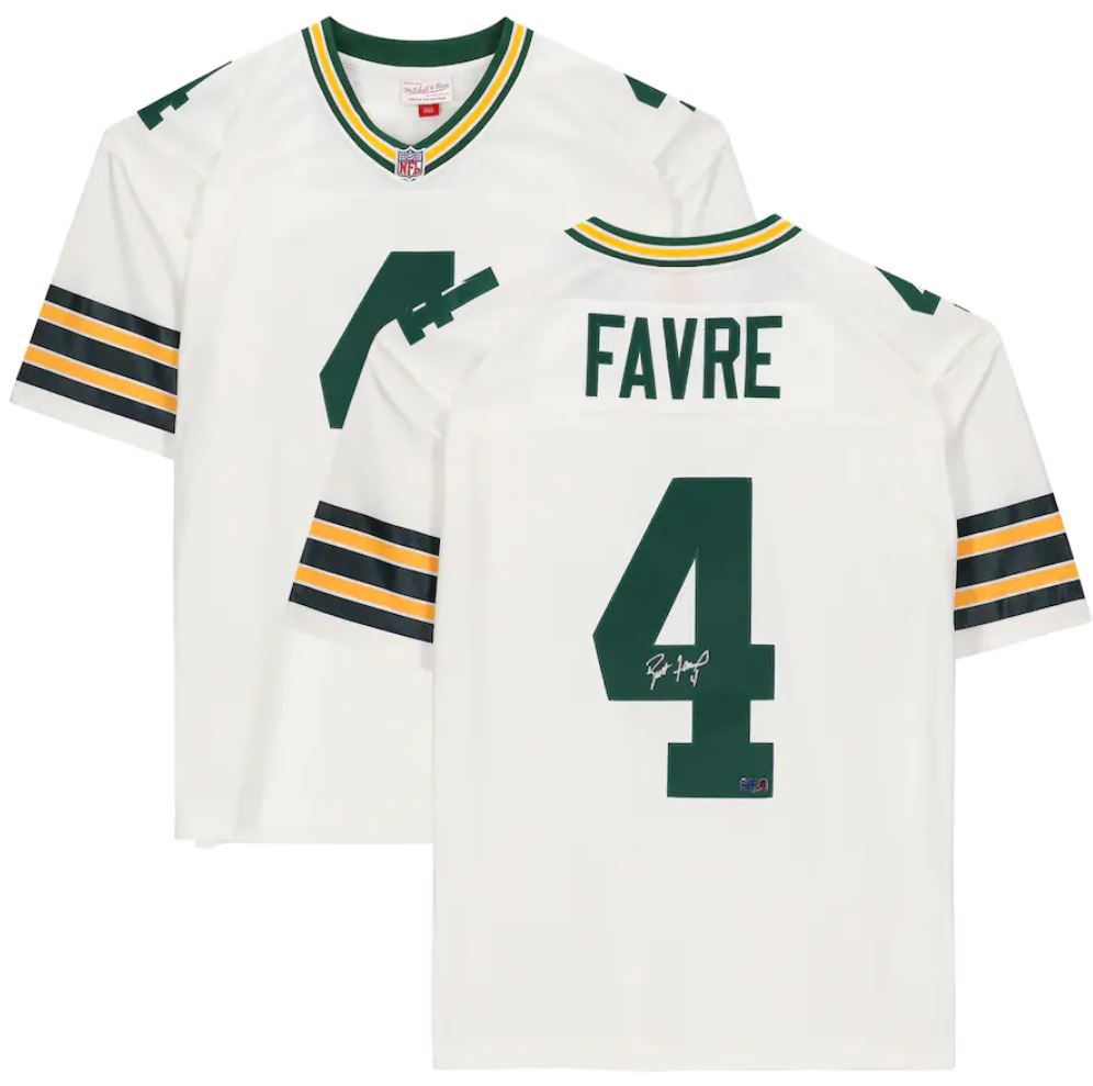 Brett Favre - Green Bay Packers White M&N Legacy Jersey