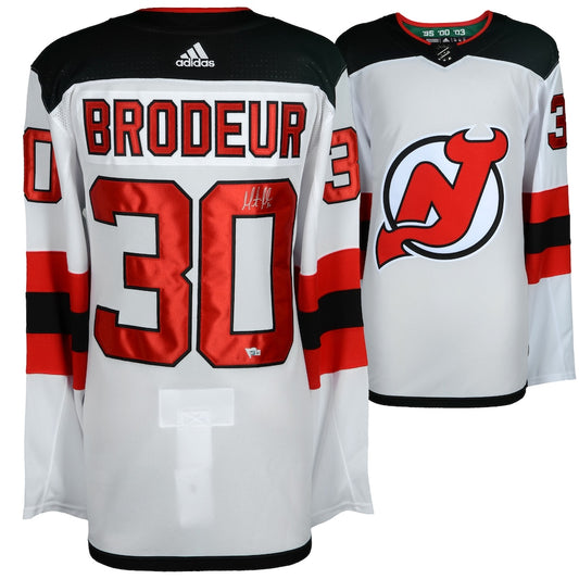 Martin Brodeur - New Jersey Devils Autographed White Adidas Authentic Jersey