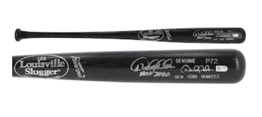 Derek Jeter - Louisville Slugger P72 Game Model Bat inscribed "HOF 2020"