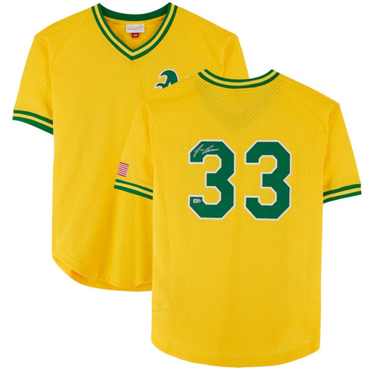 Jose Canseco - Oakland A's Yellow M&N Jersey