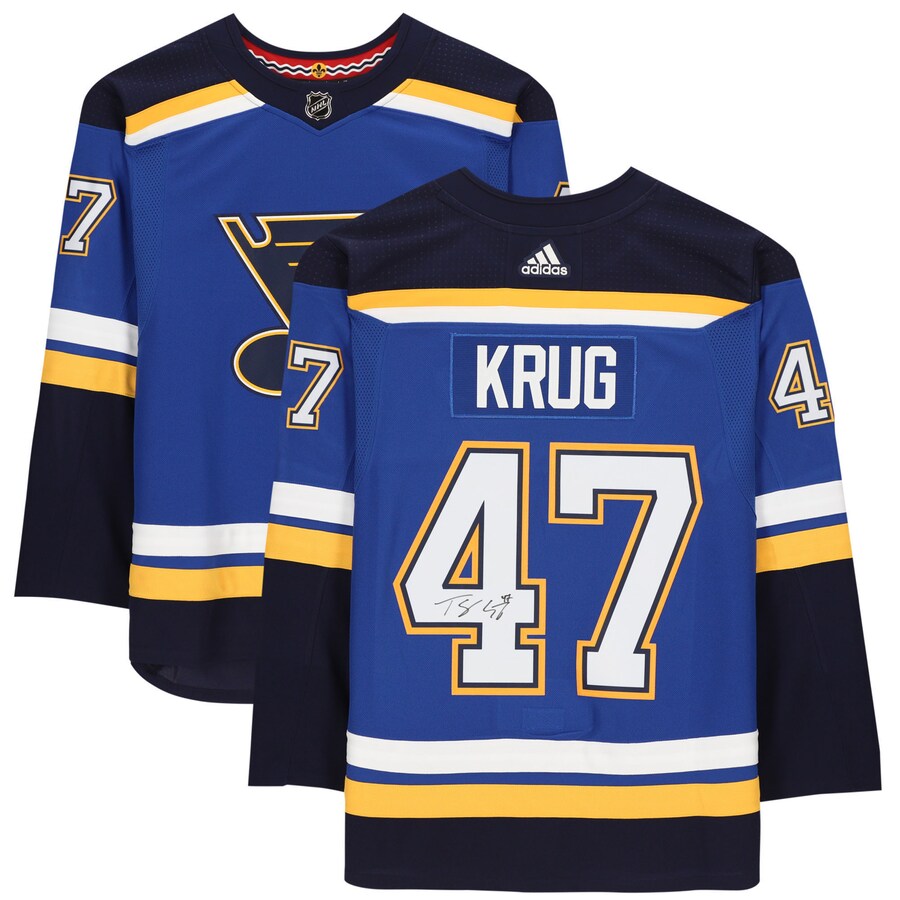 Torey Krug - St. Louis Blues Autographed Blue Adidas Authentic Jersey