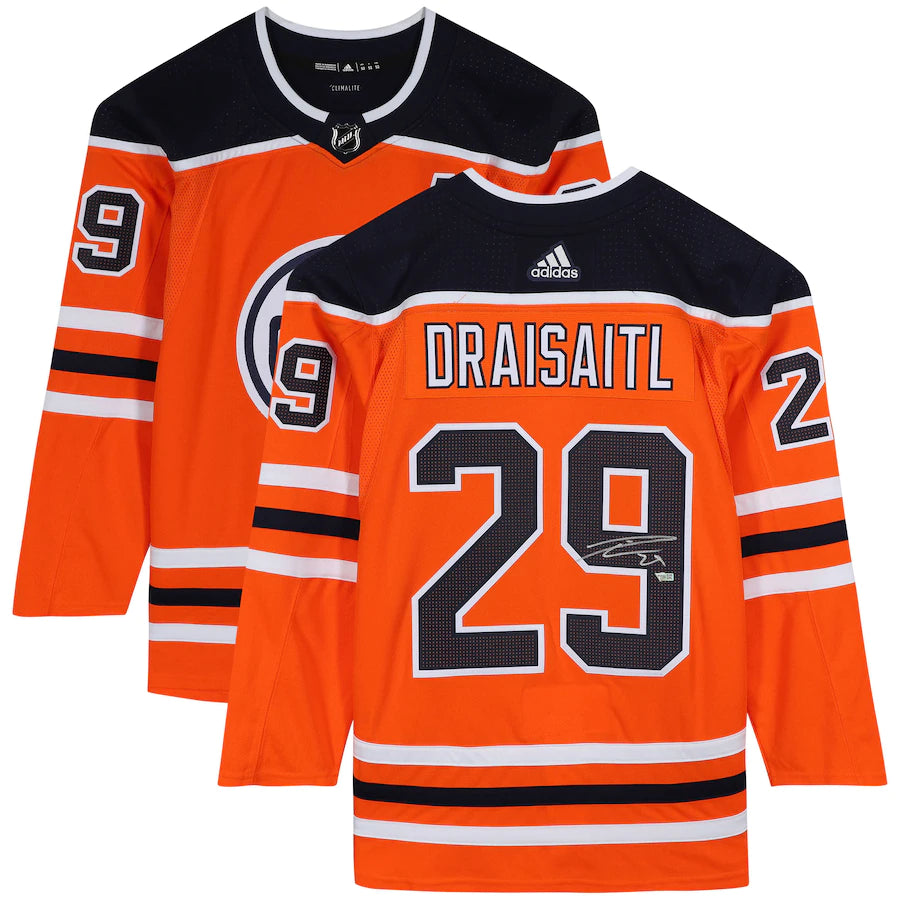 Leon Draisaitl - Edmonton Oilers Autographed Orange Adidas Authentic Jersey