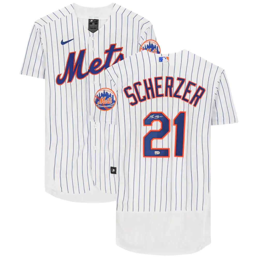 Max Scherzer - New York Mets White Nike Authentic Jersey