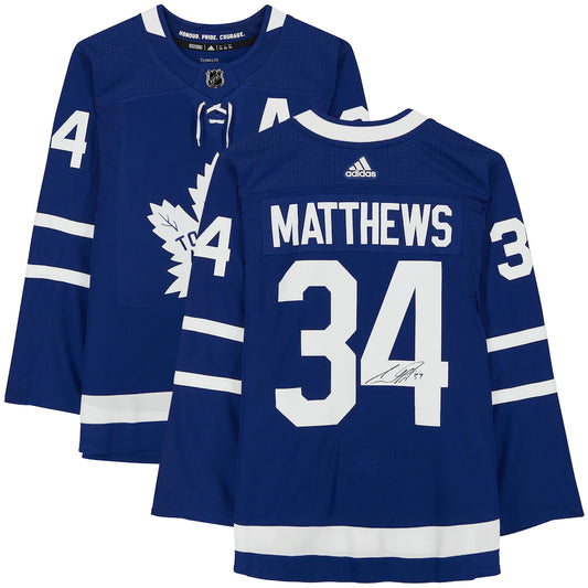 Auston Matthews - Toronto Maple Leafs Autographed Blue Alternate Captain Adidas Authentic Jersey