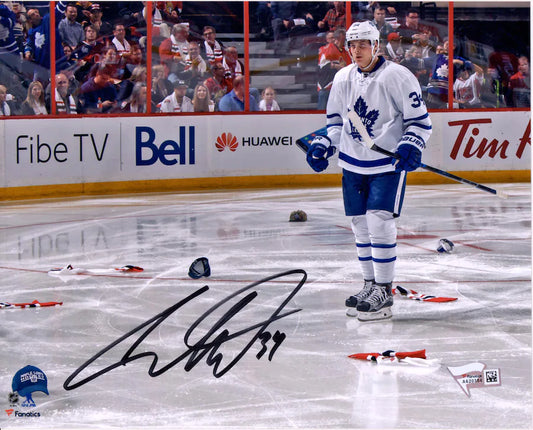 Auston Matthews - Toronto Maple Leafs Autographed 8" x 10" NHL Debut Hat Trick Photograph