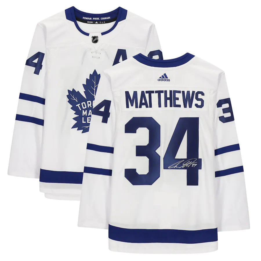 Auston Matthews - Toronto Maple Leafs Autographed White Alternate Captain Adidas Authentic Jersey