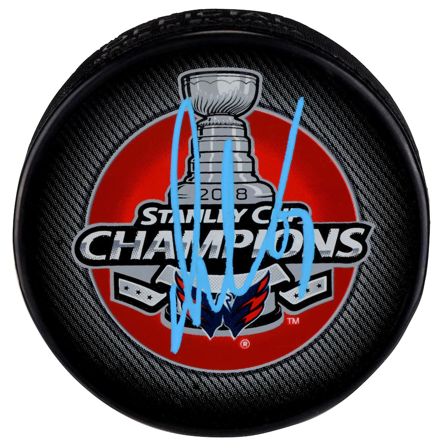 Alex Ovechkin - Washington Capitals 2018 Stanley Cup Champions Autographed Stanley Cup Champions Logo Hockey Puck