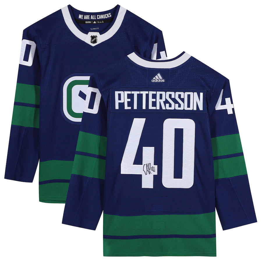 Elias Pettersson Vancouver Canucks Autographed Blue Alternate Adidas Authentic Jersey