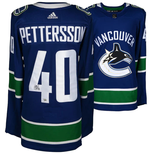 Elias Pettersson - Vancouver Canucks Autographed Blue Adidas Authentic Jersey