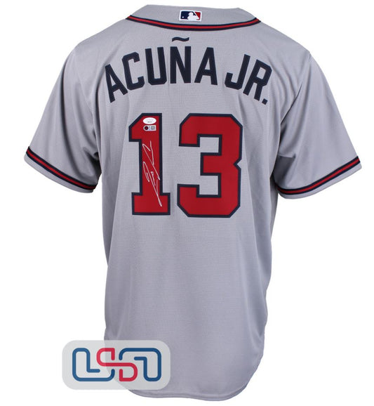 Ronald Acuna Jr - Atlanta Braves Grey Nike Jersey