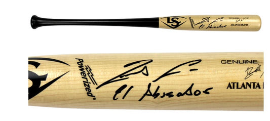 Ronald Acuna Jr - Louisville Slugger A101 Game Model Bat inscribed "El Abusador"