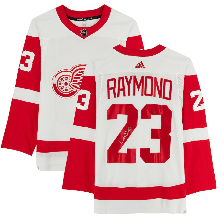 Lucas Raymond - White Detroit Red Wings Autographed adidas Authentic Jersey