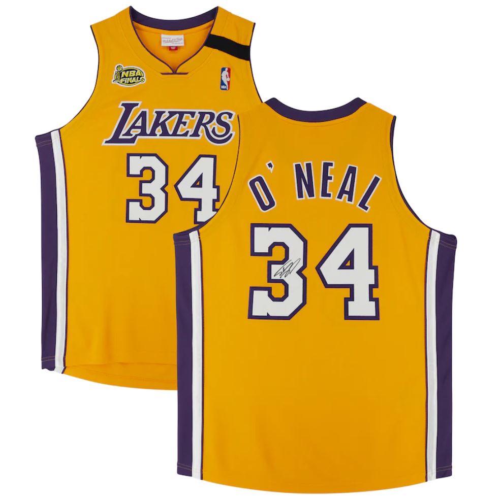 Shaquille O'Neal - Los Angeles Lakers Gold M&N Authentic Jersey