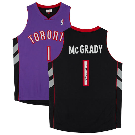 Tracy McGrady - Toronto Raptors Black M&N Authentic Jersey inscribed "HOF 17"