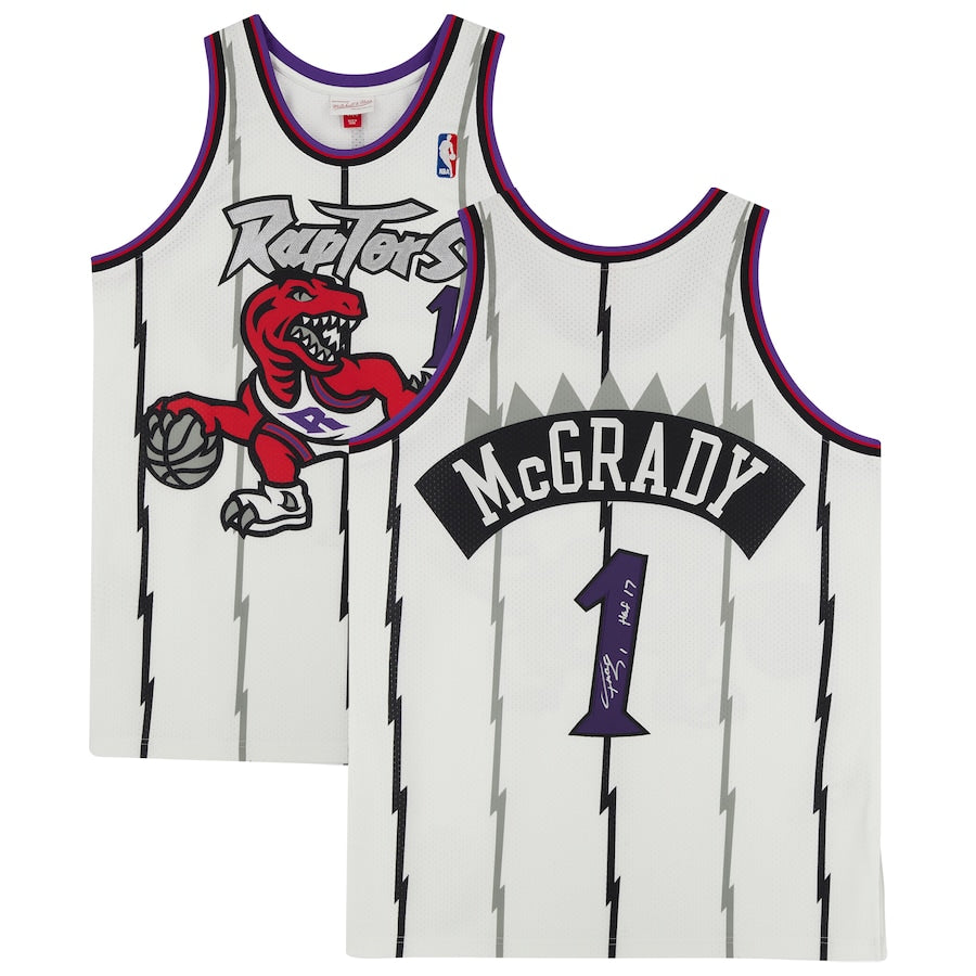 Tracy McGrady - Toronto Raptors White M&N Authentic Jersey inscribed "HOF 17"