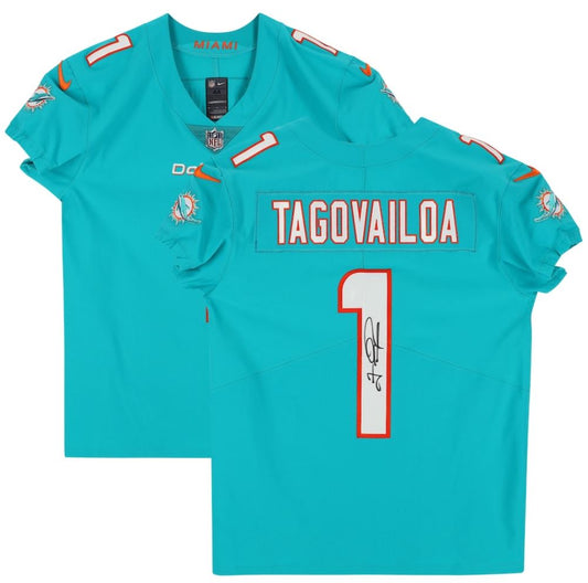 Tua Tagovailoa - Miami Dolphins Aqua Nike Elite Jersey