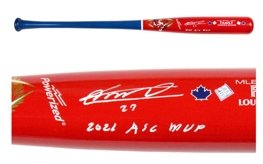 Vladimir Guerrero Jr - Louisville Slugger VG27 Family Game Model Bat inscribed "2021 ASG MVP"