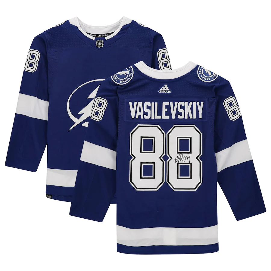 Andrei Vasilevskiy - Tampa Bay Lightning Autographed Blue Adidas Authentic Jersey