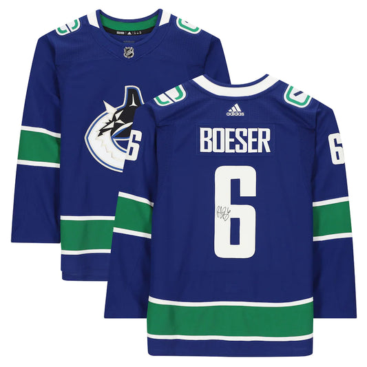 Brock Boeser - Vancouver Canucks Autographed 2019 Model Blue Adidas Authentic Jersey