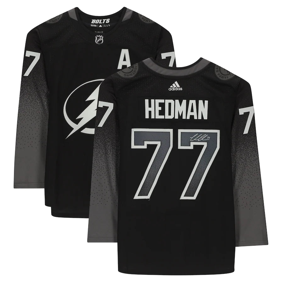 Victor Hedman - Tampa Bay Lightning Autographed adidas Black Alternate Authentic Jersey