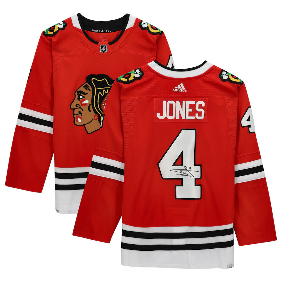 Seth Jones - Red Chicago Blackhawks Autographed adidas Authentic Jersey