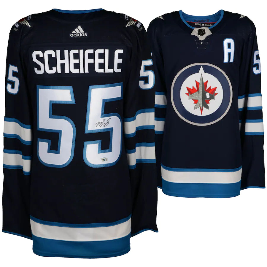 Mark Scheifele - Winnipeg Jets Autographed Navy Adidas Authentic Jersey