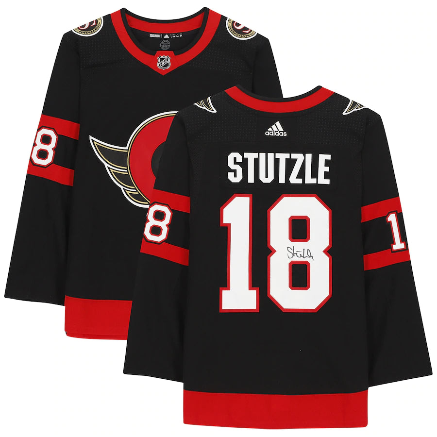 Tim Stutzle - Ottawa Senators Autographed Black Adidas Authentic Jersey