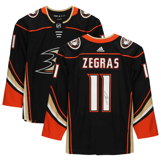 Trevor Zegras - Black Anaheim Ducks Autographed #11 adidas Authentic Jersey